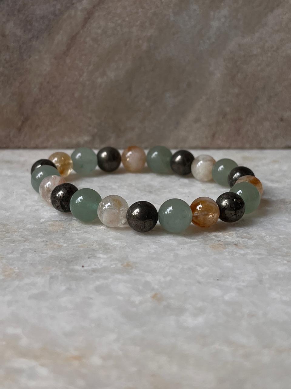 Intention- I Deserve Success & Money 8MM Natural Crystal Bracelet