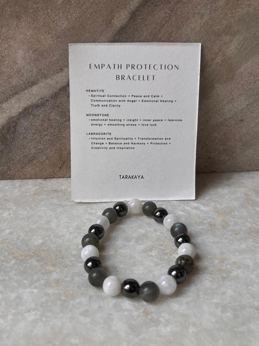 Intention- I Need an Empath Protection 8MM Natural Crystal Bracelet
