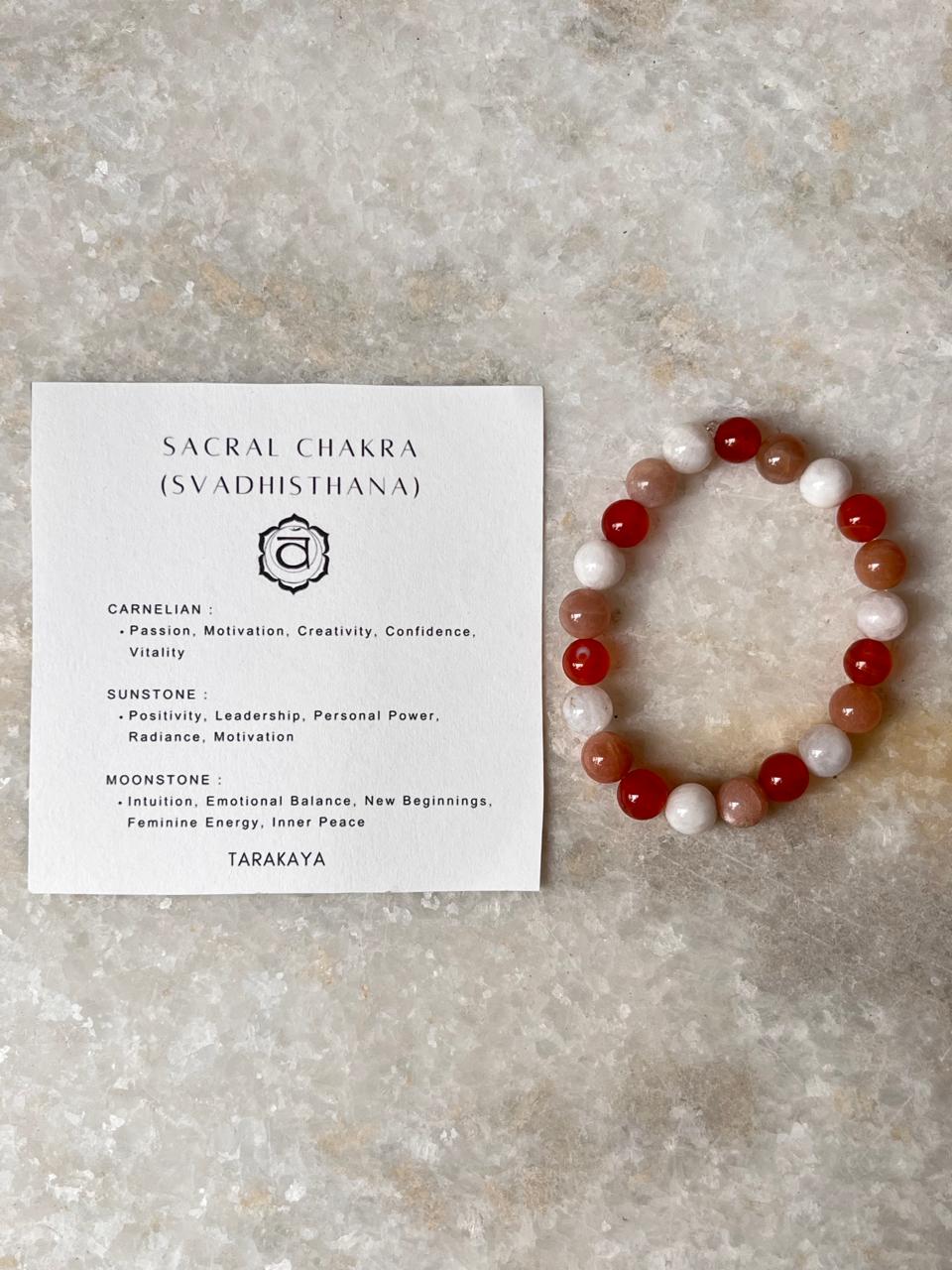 Heal My Sacral Chakra (Svadhisthana) 8mm Natural Crystal Bracelet