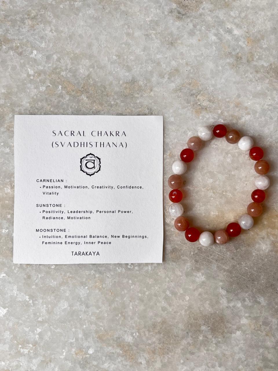 Heal My Sacral Chakra (Svadhisthana) 8mm Natural Crystal Bracelet
