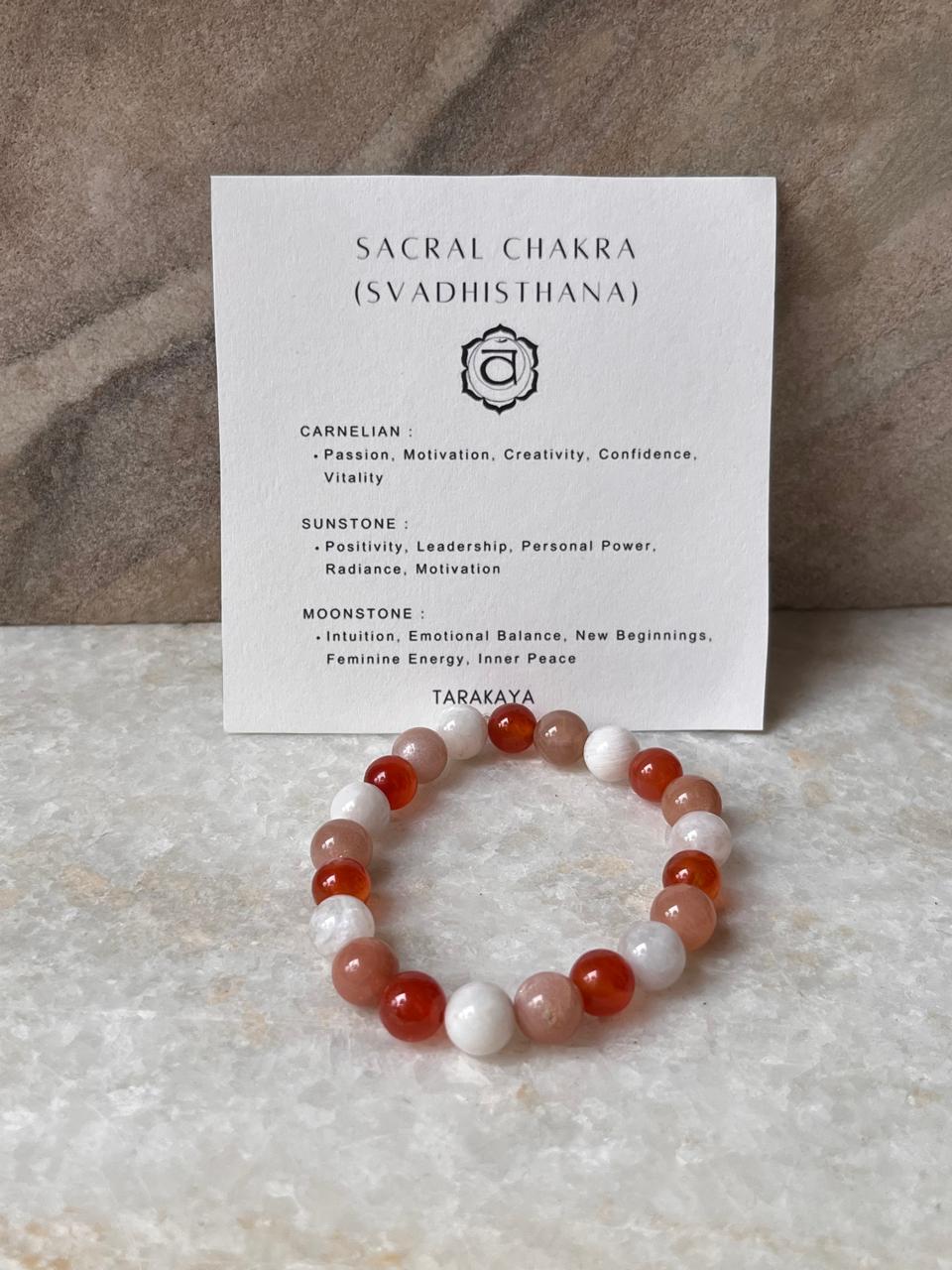 Heal My Sacral Chakra (Svadhisthana) 8mm Natural Crystal Bracelet