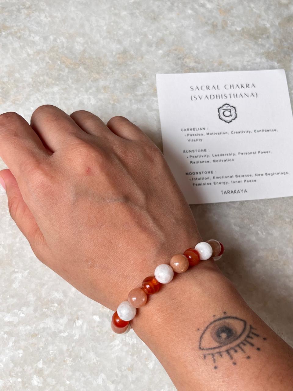 Heal My Sacral Chakra (Svadhisthana) 8mm Natural Crystal Bracelet
