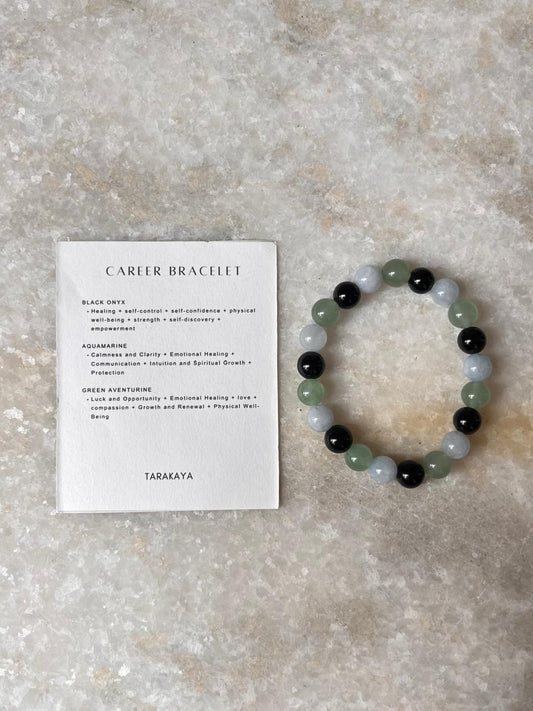 Intention- I Deserve A Good Career 8MM Natural Crystal Bracelet