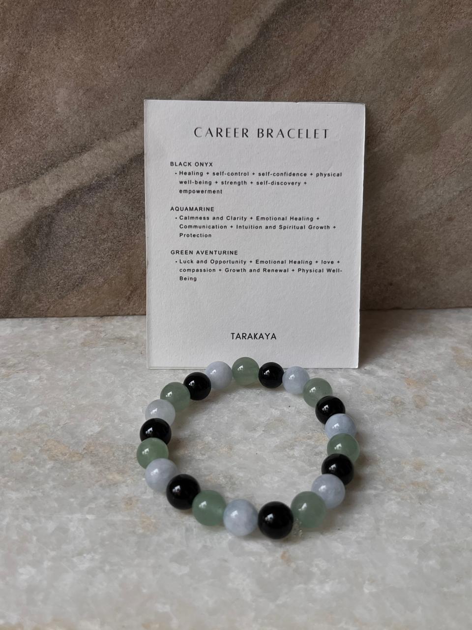 Intention- I Deserve A Good Career 8MM Natural Crystal Bracelet