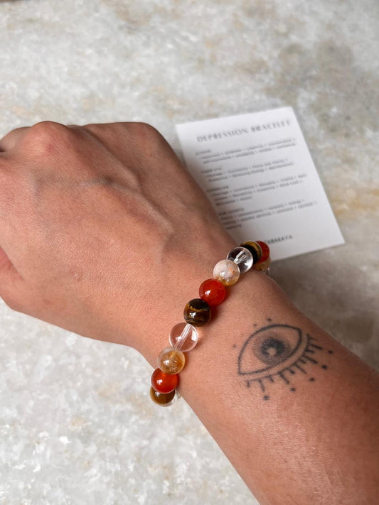 Intention- Heal My Mental Health 8MM Natural Crystal Bracelet