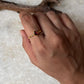 Gold Vermeil Rhodolite Garnet Vintage Solitaire 925 Sterling Silver Ring