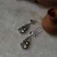 Peridot & Green Amethyst Vintage Style Statement 925 Sterling Silver Earrings