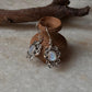 Moonstone Oval Cut  Vintage Style 925 Sterling Silver Earrings