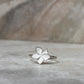 White Enamel Plumeria /Frangipani Flower 925 Sterling Silver Ring