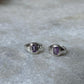 Silver Amethyst Huggies 925 Sterling Silver Earrings