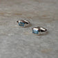 Blue Topaz Huggies 925 Sterling Silver Earrings