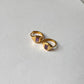 Dainty gold vermeil huggies with natural amethyst stones