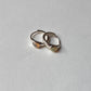 Dainty oval huggie earrings with natural Ethiopian opal  