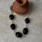 Elegant black onyx gemstone bracelet in sterling silver  