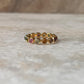 Gold Vermeil Multi Tourmaline Round Band 925 Sterling Silver Ring