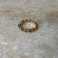 Gold Vermeil Multi Tourmaline Round Band 925 Sterling Silver Ring