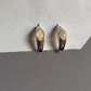 Elegant oval Ethiopian opal huggie earrings in sterling silver