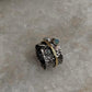 Natural Ethiopian Opal Rustic Wrap Spinner Handcrafted 925 Sterling Silver Ring