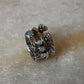 Natural Ethiopian Opal Rustic Wrap Spinner Handcrafted 925 Sterling Silver Ring