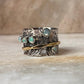 Natural Ethiopian Opal Rustic Wrap Spinner Handcrafted 925 Sterling Silver Ring