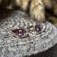 Silver Amethyst Huggies 925 Sterling Silver Earrings
