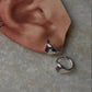 Silver Amethyst Huggies 925 Sterling Silver Earrings