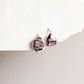 Silver Amethyst Huggies 925 Sterling Silver Earrings