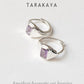 Silver Amethyst Huggies 925 Sterling Silver Earrings