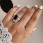 Vintage Black Onyx Stack Set solitare 925 Sterling Silver Ring