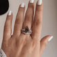 Moss Agate Statement Stack Set 925 Sterling Silver Ring