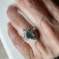 Moss Agate Statement Stack Set 925 Sterling Silver Ring