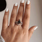 Moss Agate Statement Stack Set 925 Sterling Silver Ring