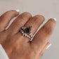 Moss Agate Statement Stack Set 925 Sterling Silver Ring
