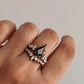Moss Agate Statement Stack Set 925 Sterling Silver Ring