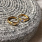 Classic 925 sterling silver gold vermeil Ethiopian opal huggies  