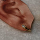 925 sterling silver gold vermeil huggies with opal ovals
