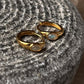 Elegant gold vermeil huggies with natural Ethiopian opal  