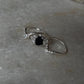 Vintage Black Onyx Stack Set solitare 925 Sterling Silver Ring