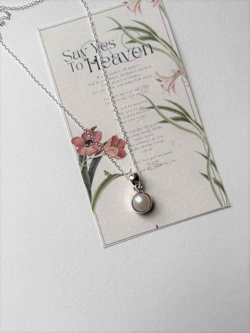 Freshwater Pearl Round Pendant in 925 Sterling Silver  