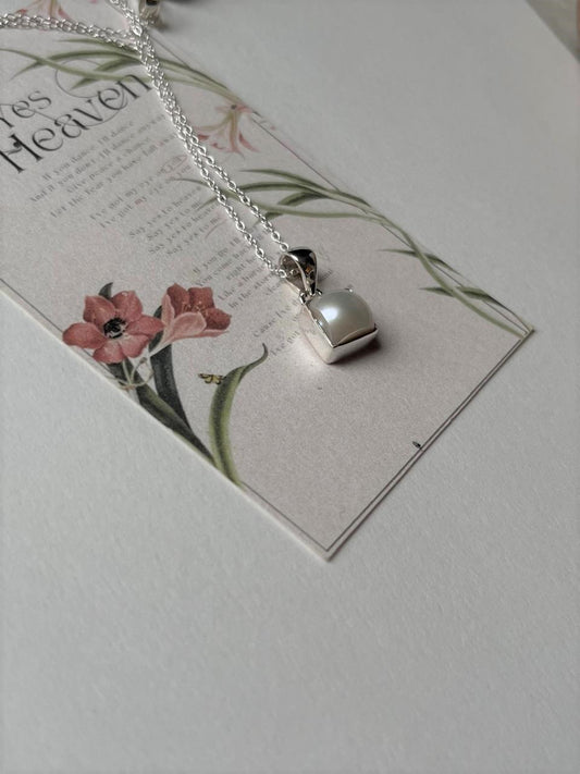 Freshwater Pearl Square Pendant in 925 Sterling Silver  