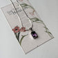 Healing Amethyst Rectangular Pendant in Silver Jewelry  