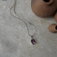 Amethyst Rectangle Pendant in 925 Sterling Silver
