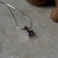 Amethyst Square Cut 925 Sterling Silver Pendant