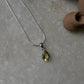 Handcrafted Lemon Quartz Pear Pendant in 925 Silver  