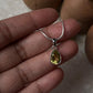 925 Sterling Silver Drop Pendant with Lemon Quartz  