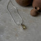 925 Sterling Silver Lemon Quartz Pendant with Modern Rectangular Cut