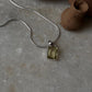 925 Silver Pendant with Rectangular Lemon Quartz Stone  