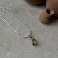 Yellow Lemon Quartz Pear Pendant in Sterling Silver Setting