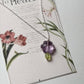 Delicate Amethyst Flower & Peridot Charm 925 Silver Necklace