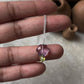 Purple Amethyst Flower and Green Peridot Charm Necklace